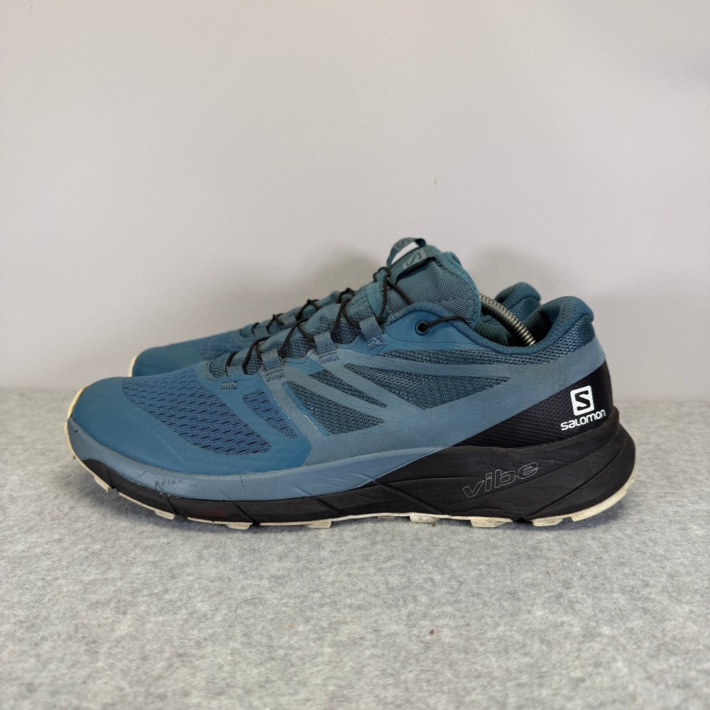 Salomon Sense Ride 2 Womens Shoes Size 9 Blue Black Trail Running Sneakers